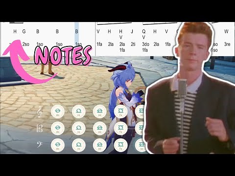 How to rickroll in Genshin | Never Gonna Give You Up | Genshin Impact Lyre Tutorial