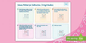 Column Method for Subtraction: 3-Digit Numbers