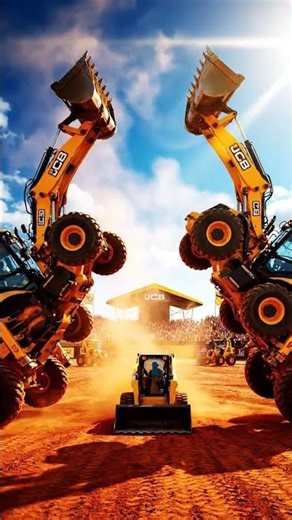 Unbelievable JCB Stunts | Dancing on Dirt Arena! #jcb #jcbvideo