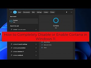 How to Disable or Enable Cortana in Windows 11 (Easy Method)