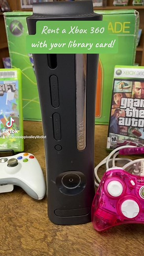 Rent a Xbox 360 for free with your library card! We have a collection of great games too. #xbox #xbox360 #librariesoftiktok #gamerlife #librarycard #library #videogames #fyp | Collinsville Memorial Library Center