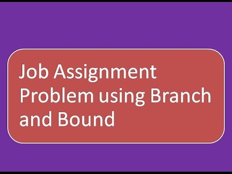 Assignment Problem using Branch and Bound
