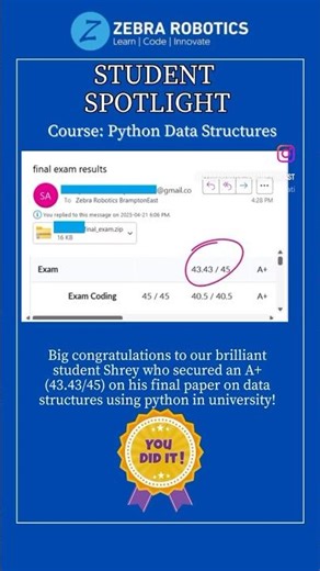 From Zebra to University A+ 🎓 | Student Cracks Data Structures in Python 💯