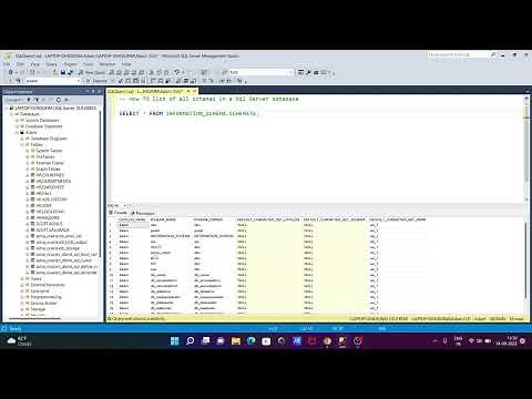 Display List schemas in SQL Server database