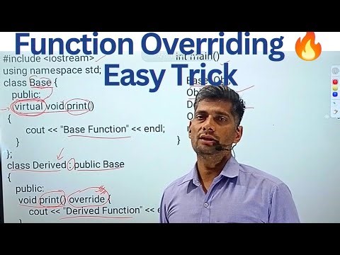 Function Overriding in C++ 🔥 | OOPs Concept Explained with Example | Virtual Function in C++