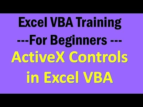 Excel VBA Tutorial 14- Active X Controls in Excel VBA