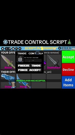 Trade Scam Script | MM2 Update 2025🎄❄️