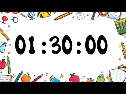 1h30 min Study Timer with Alarm - Aesthetic School Focus for Study With Me