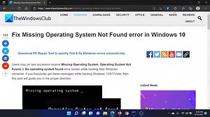 Missing Operating System Not Found error in Windows 11 [Fix]