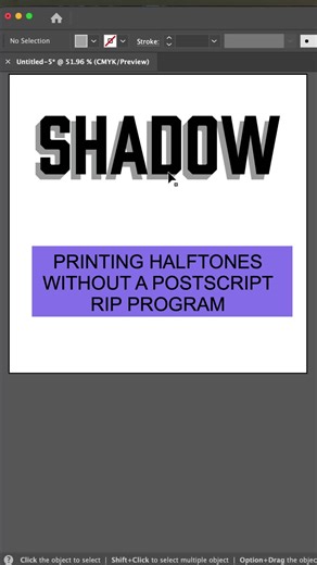 Mike Hoey on Instagram: "Creating halftone Dots for screen printing #photoshoptips #photoshoptutorial RIP programs allow you to assign halftones to your art when the color is less that 100%. Without a RIP printing films with halftones can be done in adobe photoshop. These bitmap files can then be placed back inside your illustrator file and then be printer directly to your film printer."