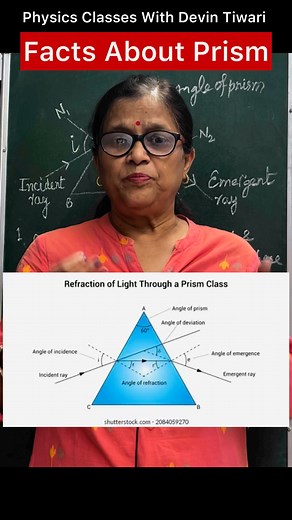 14K views · 253 reactions | Scientific Terms You Must Know: Prism Edition! #physicsclass12 #cbsepphysics #physicsolympiad #physicsclass10 #physics #iscphysics #physicstutor #shorts #Rayoptics #prism #angleofrefraction #angleofdeviation | Physics Classes with Devina Tiwari | Facebook
