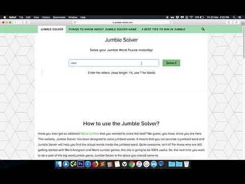 Jumble Solver - Solve your Jumble Word Puzzle instantly!