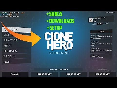 How To Get Clone Hero Setup With Songs And Settings