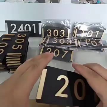 Modern Acrylic Door Numbers for Homes & Hotels | Luxury Room Sign Ideas