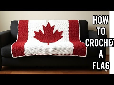 [Tutorial] How to Crochet The Canadian Flag Blanket/Graphghan