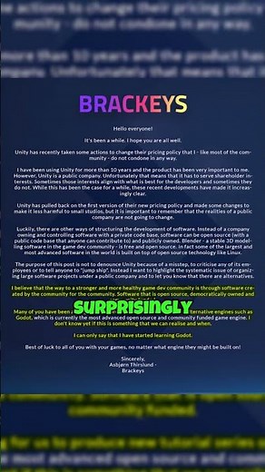 Brackeys COME BACK with GODOT TUTORIALS?