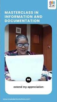 Masterclass in Information and Documentation | Zoe Talent Solutions