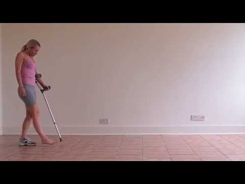 How to walk with one crutch