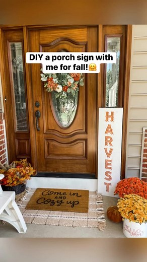 36K views · 779 reactions | DIY Fall Porch Sign 李 #fallvibes #diyprojects #autumnvibes #falldecor #fallcrafts | The Magnolia Mercantile | Facebook