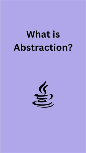 “What Is Abstraction in Java? | OOP Concept Explained in 20 Seconds”