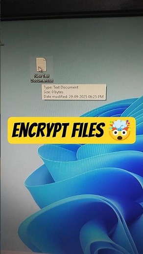 Encrypt File🔥| Day-0337 | Windows Tips #window #techreels #reel #short #windows11tips #windows11