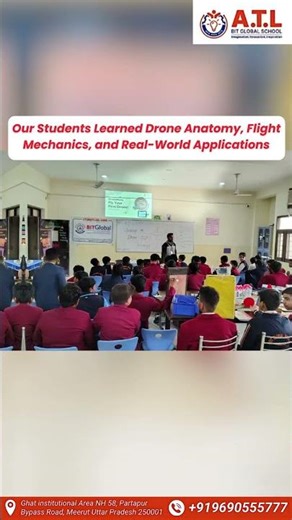 Drone Anatomy & Flight Basics — Hands-On ATL Learning ✨ #school #bestschoolinmeerut