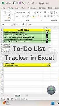 How to Create To-do List Tracker in Excel | To do List in Excel