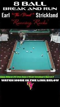 He Makes It Look EASY! Earl Strickland’s INSANE 8 Ball Break & Run! #billiards #8ballpool #shorts