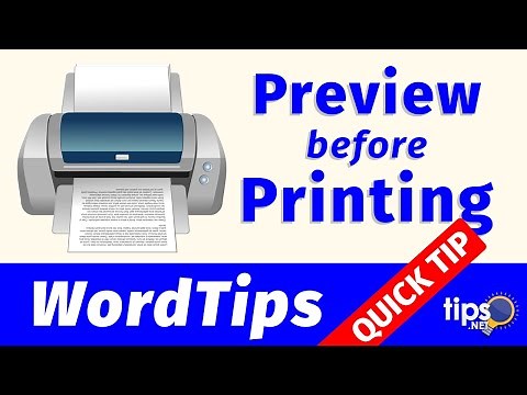 Previewing Before You Print