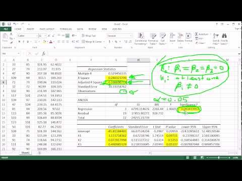 Multiple Regression in Excel