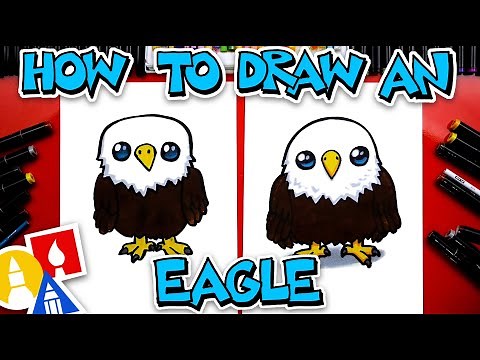 How To Draw A Cute Cartoon Bald Eagle