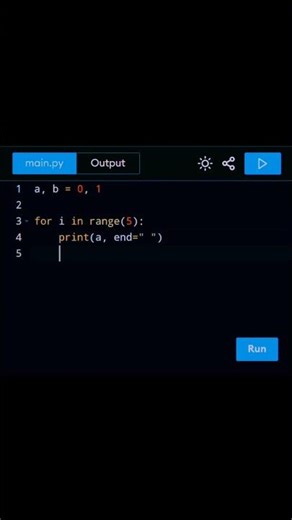 Fibonacci Series in Python 🔥 | #shorts #python #viralshorts