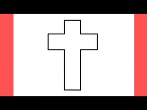 How to draw a cross easily step by step for beginners