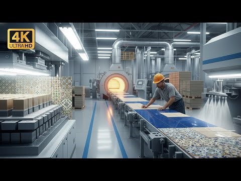 How Ceramic and Porcelain Tiles Are Made | Complete Factory Production Line