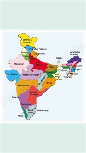 Map of India with all states. #India #map