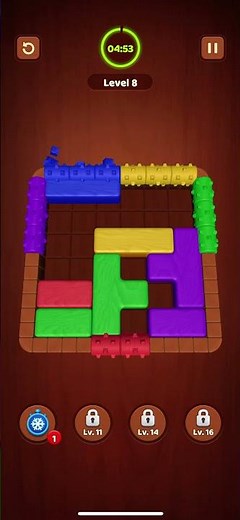 Wood Block Jam Level 8 Gameplay | Tricky Wooden Puzzle Challenge | Block Puzzle Walkthrough