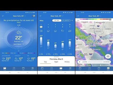 AccuWeather: Weather Radar (-by AccuWeather) - free weather app for Android and iOS.