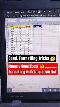 Manage Conditional Formatting with Drop-down List | Excel Conditional Formatting Tricks #ytshorts