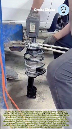 Installing process of shock absorbers on a vehicle