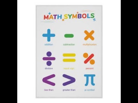 Basic Mathematical Symbols for Kids | List of Mathematical Symbols | Names of Mathematical Symbols