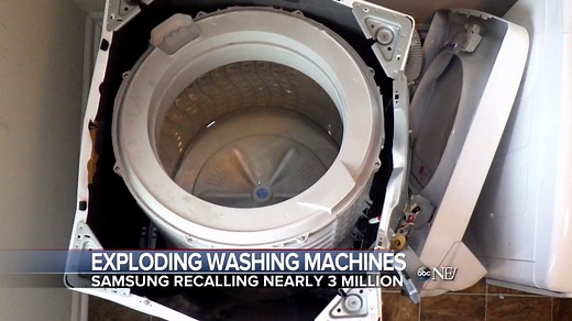 EXPLODING WASHING MACHINE: An ABC News investigation revealed some Samsung washing machines blowing apart. Gio Benitez reports on a massive new recall. http://abcn.ws/2fqd8un | ABC World News Tonight with David Muir