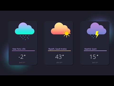 Weather Card Slide Design in PowerPoint | Tutorial 1109 | Free Template