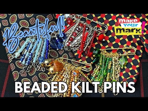 Fringy Beaded Kilt Pins