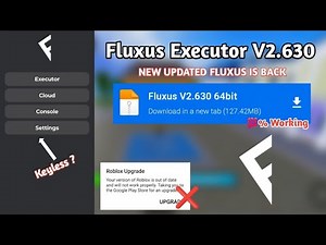 Download New Updated Fluxus V2.630 & How To Make Keyless Fluxus Tutorial | Latest Fluxus Executor
