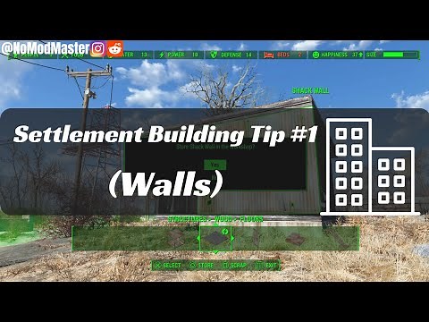 Fallout 4 Settlement Building Tip #1 (Walls)