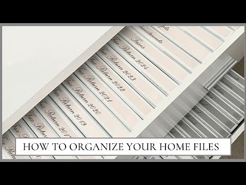 How To Organize Your Home Files