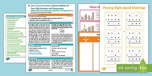 Year 4 Maths Same-Day Intervention Plan: Column Addition of Four-Digit Numbers with Regrouping