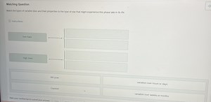 Match the types of variable stars and their properties to the t... | Filo