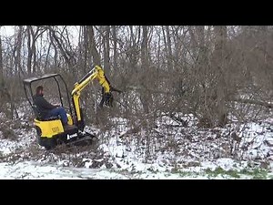 GroundHog KH14G excavator log grapple demo video