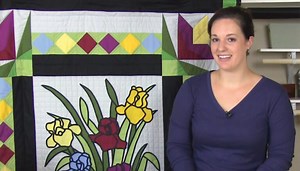 Stained-Glass Iris Quilt